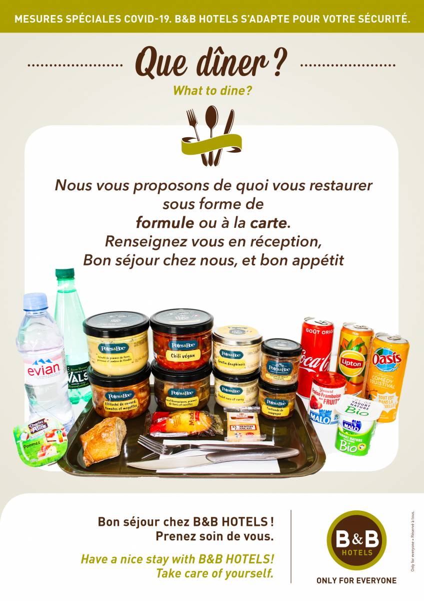 Une offre de restauration de l'hôtel B&B Montélimar Sud à Montélimar