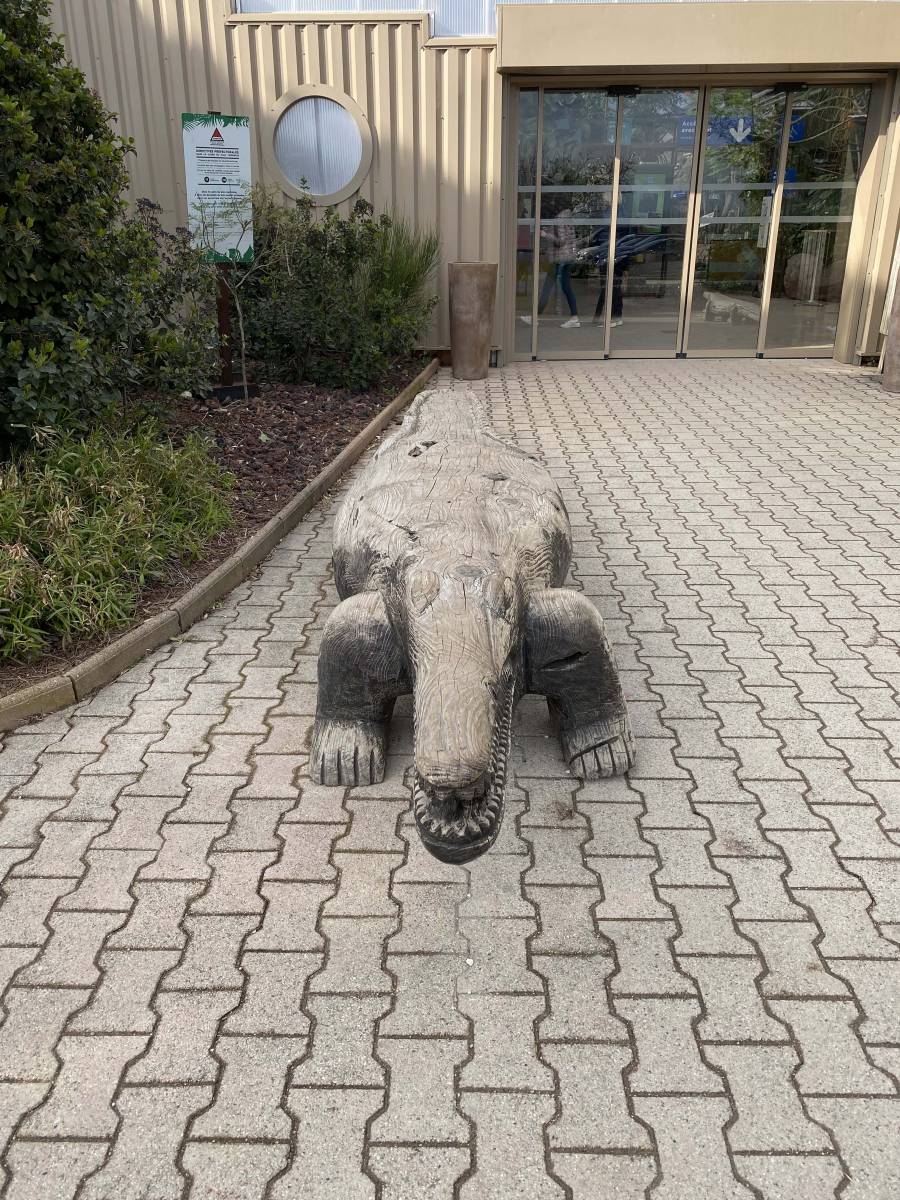 L'entrée de la ferme aux crocodiles à Pierrelatte