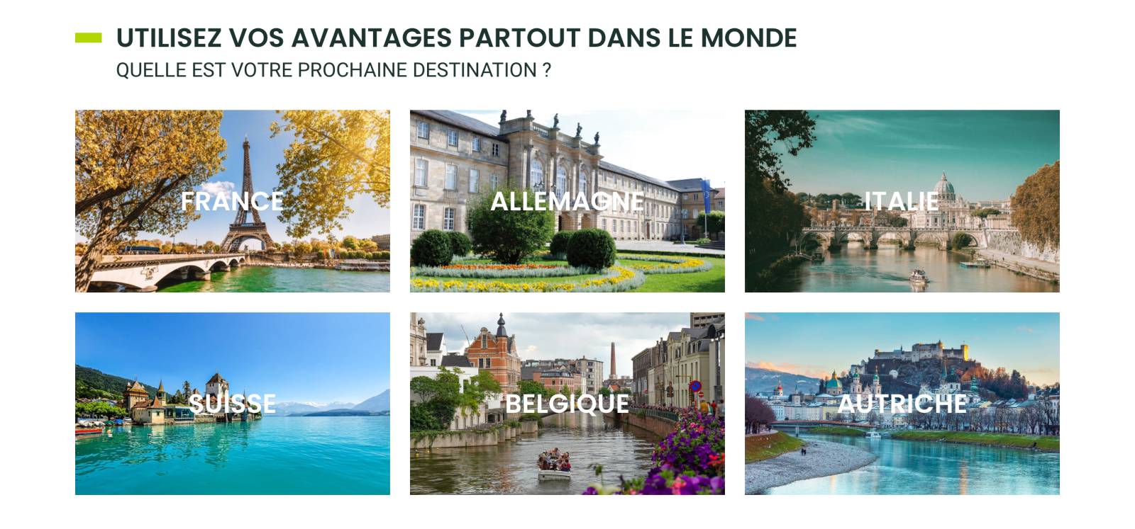 Valable dans ces différents pays