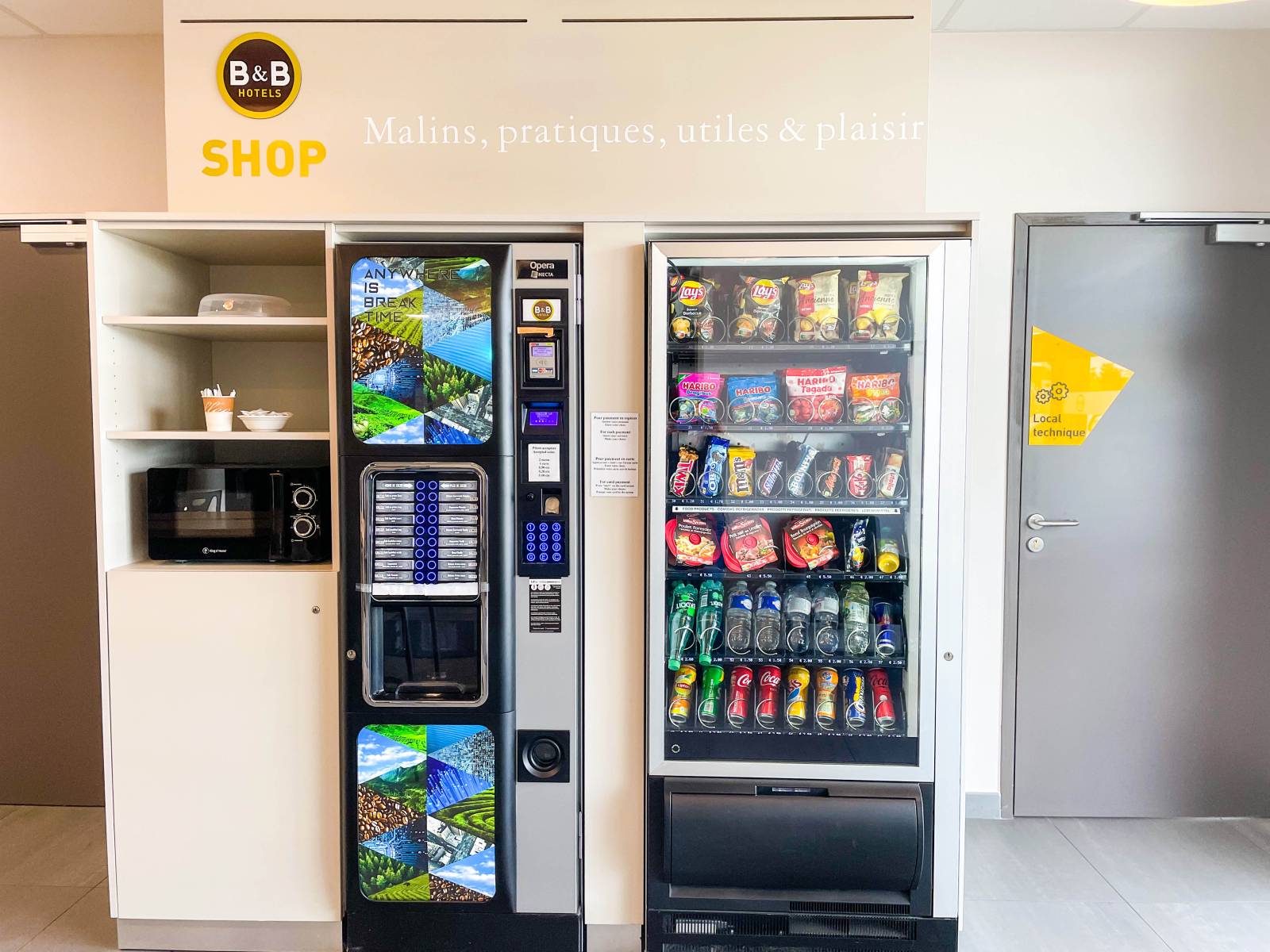 Pour une petite faim ou un encas à n'importe quelle heure au B&B HOTEL Montélimar Sud